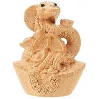 Semoic Chinees Slangenbeeld Handgesneden Houten Feng Shui Decoratiebeeld Geluk Rijkdom Diersculptuur