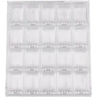 Tlily 20 Girds Acryl Make- Organizer Nail Art Opbergdoos Duidelijke Vitrine Organizer Houder voor Sieraden Nagel Strass Kralen Doos Transparant