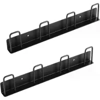 Tlily 2 Stuks aan de Muur Gemonteerde Mokhouder Mokhaken, Koffiekopjeshouder Hanger Zonder Boren, Mokrekhaken met 4 Bekerhouders