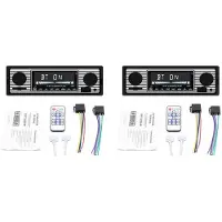 Jojomino 2X 1 DIN Retro Auto Stereo Audio Automotive met USB USB//AUX-Kaart FM MP3-Speler PC Type: ISO-5513