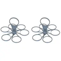 Torribaly 2 Stuks Opvouwbare Roterende Draagbare Glazen Koffiekopjes, Draagbare Plastic Bekerhouder met 6 Stokjes, Bekerlifter.