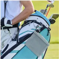 Torribaly Golfbalhanddoek met Clips 5,5 X 5,5 Inch Golfhanddoek Premium Microvezel Golfbalreiniger Accessoires Grijs