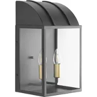 Beliani BELITSA - Buiten wandlamp - Zwart - Aluminium