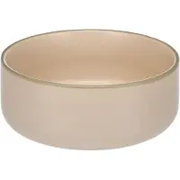 Flamingo Keramische hondenbak – grote keramische hondenbak – 1,5 l – vaatwasserbestendig – rond beige –