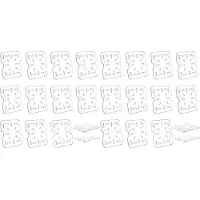 Torribaly 24 STUKS Plastic Afvoerplank voor 1/6 Grootte Voedselpan Doorzichtig Plastic Rooster Acryl Voedselafvoerbakken Plastic Afvoerpan