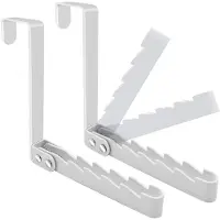 Torribaly 2 Pack Over-De-Deurhakenhanger, Stevig Opvouwbaar Over-Deur-Droogrek voor Kleding, Jassen en Handdoeken, Wit