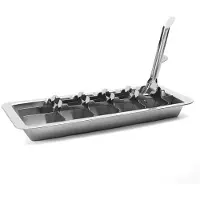 Torribaly IJsblokjesvorm van Roestvrij Staal voor Vriezer, Metalen Ijsblokjesvorm met Hendel, Vintage Geïnspireerde Ijsblokjesvorm voor Keuken en Bar