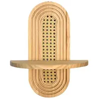 Semoic Bamboe Houten Stijl Chinese Wanddecoratie Plank Slaapkamer Woonkamer Achtergrond Handgemaakte Muur Rotan Bloemen Opbergruimte A