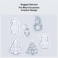 Semoic Set van 3D Siliconen Mallen voor de Feestdagen, Gipsen Ornamenten, Kunstambachten, Mal voor Thuis, Kamer, Bruiloft, Feestdecoratie, Tafel