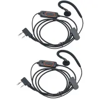 Kepptory 2PCS K- Headset Mic Walkie Talkie Oordopjes Waterdicht K- Walkie Talkie Oordop voor UV-5R UV-5RH