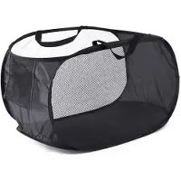 ISTOVO Laundry Basket Foldable Storage Basket with Ventilated Skeleton for Dirty Clothes Easy to Carry and Organize Horizontal