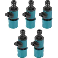 Typecat Plastic Valve with Quick Connector Agriculture Watering Prolong Hose Irrigation Pipe Fittings Hose Adapter 5 Pc