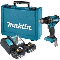 Makita DHP 485 RFE accu-klopboorschroevendraaier 18 V 50 Nm borstelloos + 2x accu 3,0 Ah + oplader + koffer