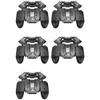 ISTOVO 5X MEMO AK77 Game Trigger Telefoonkoeler Fan Gamecontroller Pubg Controller met Fan Pubg Mobiele Trigger Shooter Joystick (1200MAh)