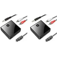 Typecat 2X 5.0 Zender Ontvanger 3.5mm AUX Optische Draadloze Audio Adapter voor PC TV Auto Luidspreker