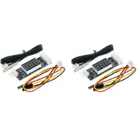 Torribaly 2X DC12V 3A 4-Draads PWM-Ventilatortemperatuurregelaar Snelheidsregelaar Ventilatorsnelheidsregelaar Digitale Displaymodule Voeding