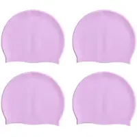 Exogio Unisex Volwassen Siliconen Zwemcap Waterdichte Zwemhoed Antislip Badhoed Elastische Siliconen Cap Roze