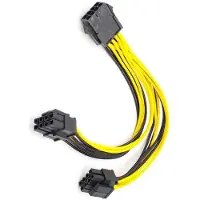 Typecat 5X CPU 8-Pins Vrouwelijk Naar Dubbele PCIe 2 X 8-Pins (4&4) Mannelijke Stroomadapter Splitterkabel voor Moederbordstroomadapter