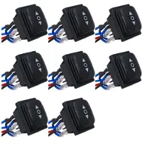 Typecat 8X Momentary Polarity Reverse Waterdichte Bedieningsmotoractuator 6-Pins 3-Positie Tuimelschakelaar