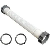 INF 14 inch zandpomp slang 11388 - PE zwembadfilter aansluiting, 35cm lengte, compatibel met Intex, inclusief pakkingen