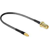 DeLOCK MMCX (m) - SMA (v) kabel - RG174 - 50 Ohm - 0,20 meter