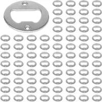 Typecat 200 Set Flesopener Insert, Roestvrij Staal Ronde DIY Flesopener Hardware Kit Hardware Onderdelen Levering met Schroeven