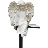 Semoic Angel Solar Stake Angel Garden Decor Solar Light Outdoor Waterdicht Landschap Lamp Thuis Gazon Decoratie