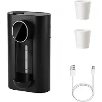 Tlily Automatische Mondwaterdispenser voor de Badkamer 18 Oz Muurgemonteerde Slimme Mondwaterdispenser met 2 Herbruikbare Bekers Zwart