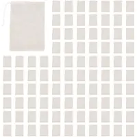 Torribaly 500 Pak Katoenen Mousseline Zakken Multifunctionele Trekkoord Zakken voor Thee Sieraden Bruiloft Gunsten Opslag (4 X 6 Inch)