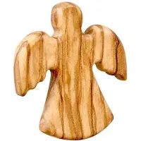 Tlily Engel Olijfhout Doop Gebed Decoratie Houten Ambachten Ornamenten Geschenk, Vleugels Naar Binnen