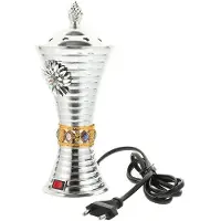 Semoic Wierookvat IJzeren Wierookbrander SPA Brander Decoratieve Brander Decor (EU-Stekker) Elektrische Brander B