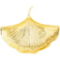Semoic Gouden Sieraden Dienblad Ginkgo Blad Trinket Schotel Vintage Ring Houder Kom voor Armband Oorbel Ketting Organisator Decoratief
