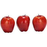 Semoic 12 Stks Kunstmatige Appels Rood Heerlijk Fruit voor Keuken Thuis Voedsel Decor Thuis Party Decoratie Kunstmatige Appels