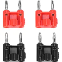 Torribaly 4 Stuks Schroeftype Dubbele Banaanstekker Luidsprekerconnectoren 436 + Type