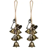 Semoic 2 Stuks Heks Windgong Deur Hangende Windgong Hekserij Bel Decor Heksen Klokken Tempel Windbel Retro Wind