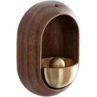 Semoic Dopamine Japanse Houten Entree Deurbel Decoratieve Draadloze Vogel Windgong Woondecoratie Huisopening Hangend A