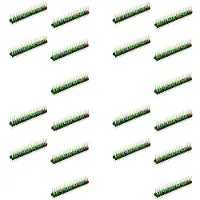 Typecat 20 Stuks 2X20 Pin Mannelijke GPIO Header voor Raspberry Pi Nul Dubbele Rij 20 Pin Mannelijke Pin GPIO Connector Stapelen Header Verlengen
