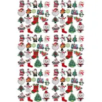 Torribaly Kerstpatches Naai op Ijzer op Geborduurd 108 Stuks Kerstboom Kerstman Leuke Applicaties voor Doe-Het-Zelf Ambachten Kledingdecoraties