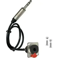 Typecat Premium 6,35 mm 1/4 Inch Vrouwelijke Naar Mannelijke Paneelmontagekabel voor Professionele Audio-Installaties, D-Type Soldeerloze Doorvoer