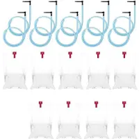 Typecat 10 Sets Esdoornsiroop-Aftapsets Bevatten 10 Esdoornboom-Aftapspiles, 10 Stuks 35 Inch Esdoornsiroopbuizen, 10 Stuks 8 Liter Sapdoorzichtige Zakken