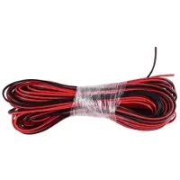 Torribaly 22 Gauge 15M Rood Zwart Zip Wire AWG Kabel Power Ground Stranded Copper Car