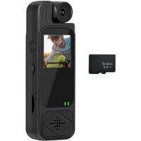 Typecat 4K HD Sportcamera met 128GB TF-Kaart Draaibare Infrarood Nachtzicht Digitale Videorecorder Recorder Bodycamera