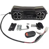 Typecat Motorfietsluidsprekers Draadloos Stereo-Audiosysteem 12V Stuurbevestiging MP3-Speler AUX-Ingang USB FM-Radio