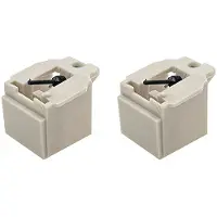 Typecat 2 Stuks AT3600L Diamond Platenspeler Naalden Vervanging Stylus voor AT-LP60/PL300 Vinyl Draaitafel Speler