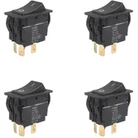 Torribaly 4X HY60E 4-Pins 20A 125V/250V 2HP Industriële aan-Uit-Tuimelschakelaars met Drukknop