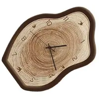 Semoic Onregelmatige Houten Wandklok, Woondecoratie, Woonkamer, Eetkamer, Tafelklok, Ornamenten, Breng Natuurlijke Schoonheid in Uw Huis