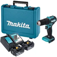Makita DHP 483 RFE accu-slagboormachine 18 V 40 Nm borstelloos + 2x accu 3,0 Ah + oplader + koffer