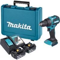 Makita DDF 490 RFE accuboormachine 18 V 65 Nm borstelloos + 2x accu 3,0 Ah + oplader + koffer