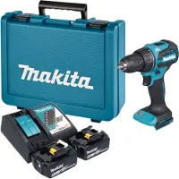Makita DDF 490 RTE accuboormachine 18 V 65 Nm borstelloos + 2x accu 5,0 Ah + oplader + koffer