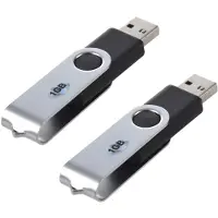 Torribaly 2X 1GB Black USB 2.0 Flash Memory Stick Jump Drive Fold Pen 2.17 inch X 0.71 inch X 0.24 inch
